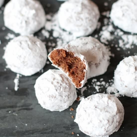 Double Chocolate Snowball Cookies