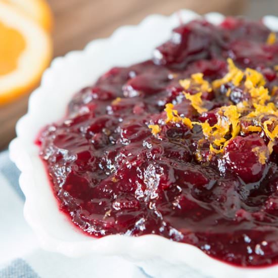Orange spiced cranberry sauce