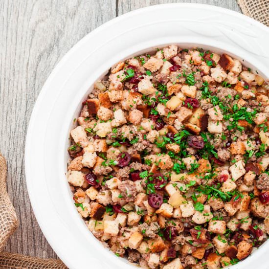Cranberry Sausage Stuffing