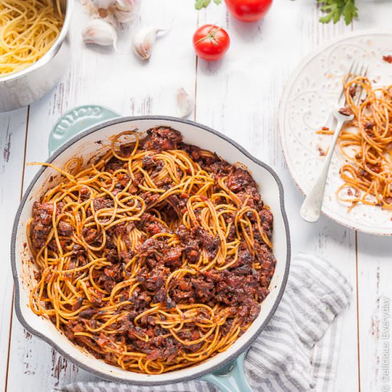 Mushroom Bolognese