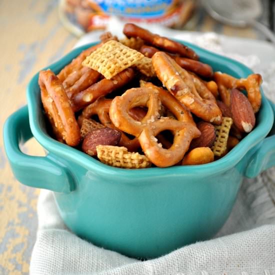Slow Cooker Mesquite Snack Mix