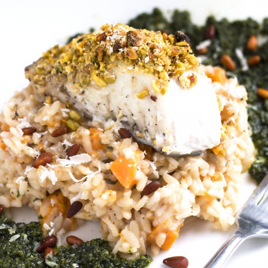 Pistachio Crusted Halibut