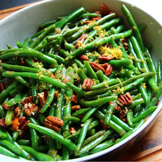 Zesty Maple Bacon Green Beans