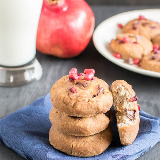Chocolate Chips Pomegranate Cookies