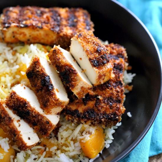 Spicy Crispy Breaded Tofu Strips