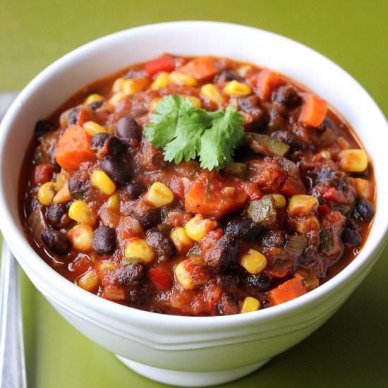 Vegetable and Black Bean Chili
