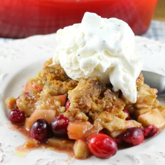 Warm Apple & Cranberry Crumble