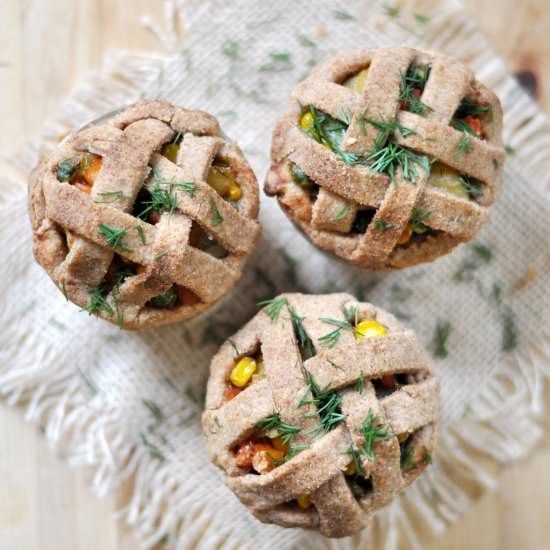 Thanksgiving Vegan Mini Pot Pies