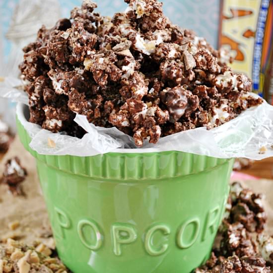 Salted Toffee Chocolate Popcorn