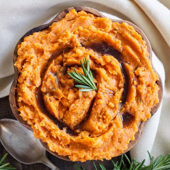 Brown Butter Mashed Sweet Potatoes