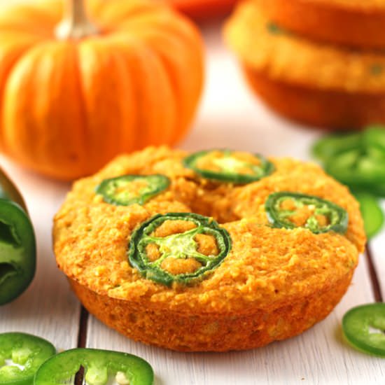 Jalapeño Pumpkin Cornbread Donuts