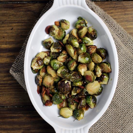 Bourbon Sorghum Glazed Brussels