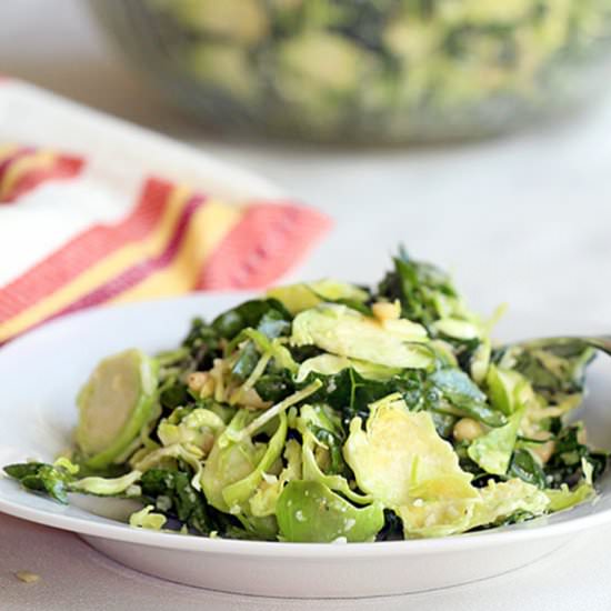 Fall Kale & Brussels Sprout Salad