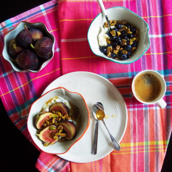 Yogurt, Figs, Honey & Pistachios