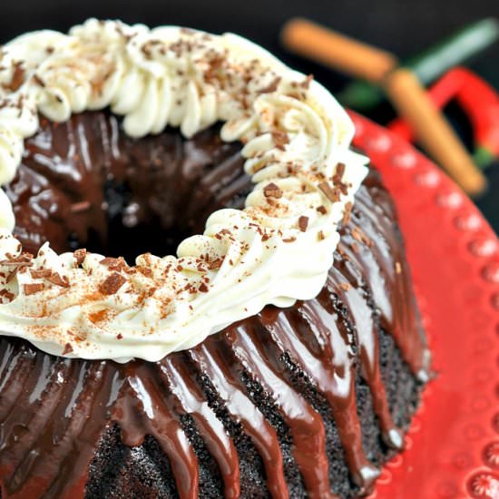 Aztec Hot Chocolate Bundt Cake
