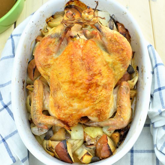 Roasted Chicken & Cider Gravy