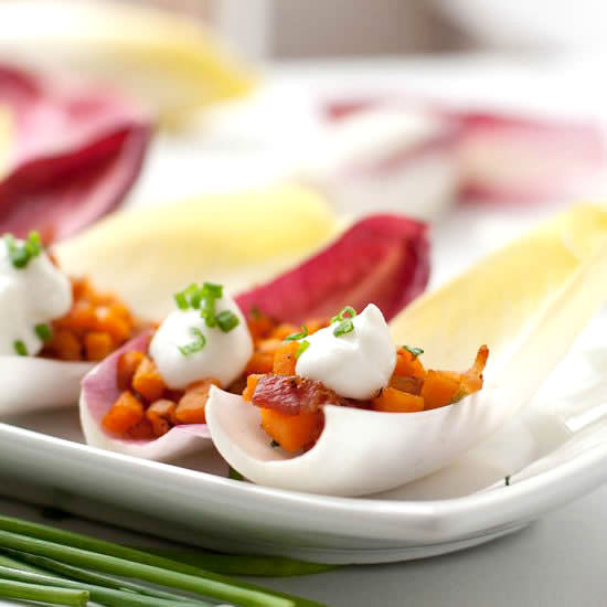 Endive Spears with Sweet Potato