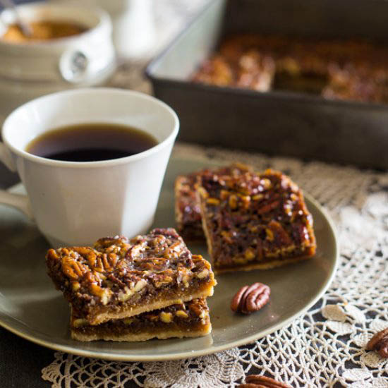 Paleo & Vegan Pecan Pie Bars