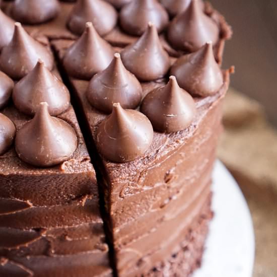 Pumpkin Chocolate Kisses Cake
