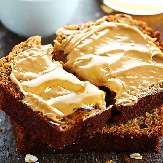 Peanut Butter Honey Banana Bread