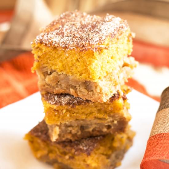 Snickerdoodle Pumpkin Pie Bars