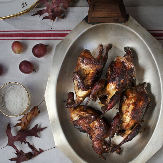 Sweet Quails, Grapes & Cabbage