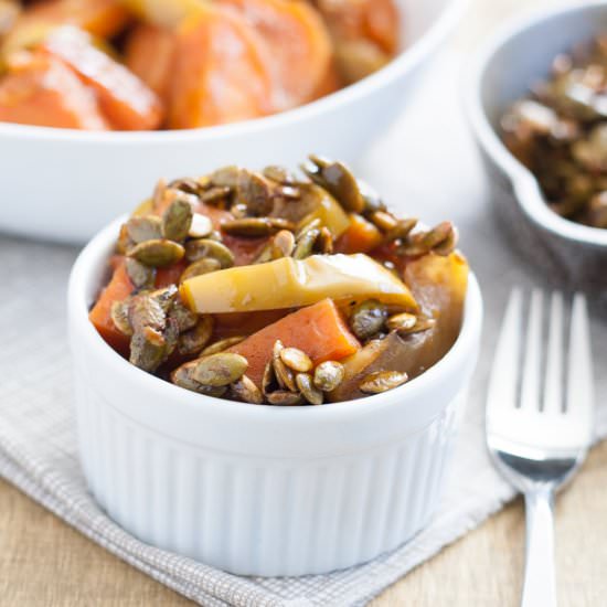 Maple Glazed Sweet Potatoes and Apples