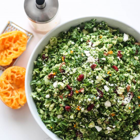 Kale and Brussels Sprouts Salad