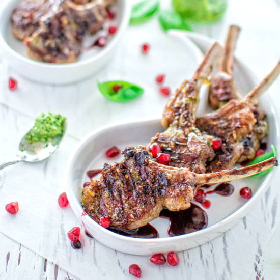 Lamb Chops with Pesto