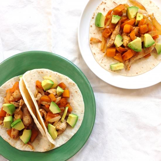 Chicken Butternut Squash Tacos