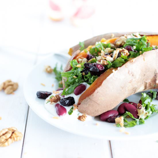 Thanksgiving Stuffed Sweet Potatoes