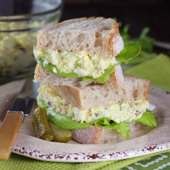 Greek Yogurt Deviled Egg Sandwich