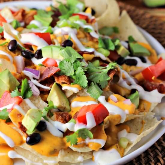 Chipotle Ranch Bacon Cheddar Nachos