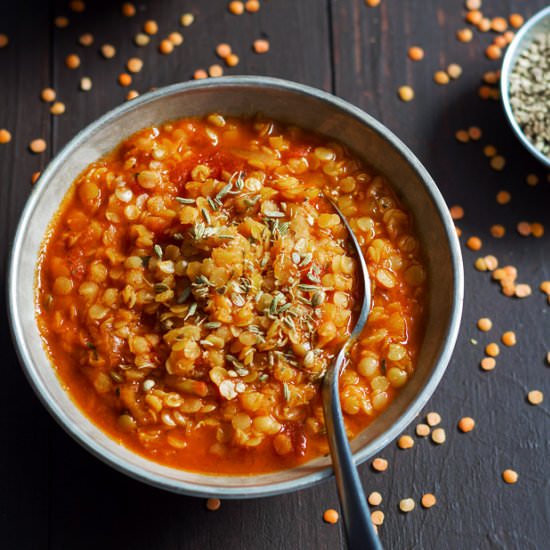 15-Minute Red Lentil Soup