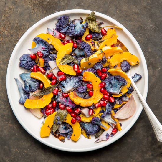 Delicata and Cauliflower Roast