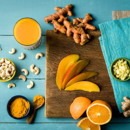 Healthy Turmeric and Mango juice