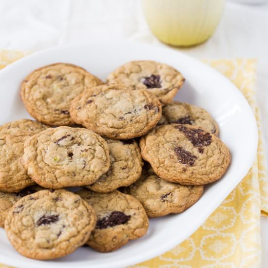 Salted Pistachio Chocolate Cookies