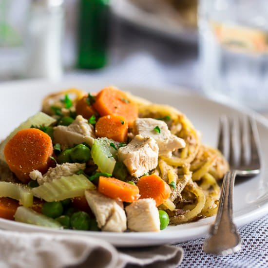 Spiralized Chicken Pot Pie