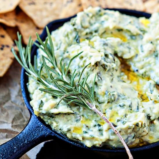 White Bean, Artichoke and Spinach Dip