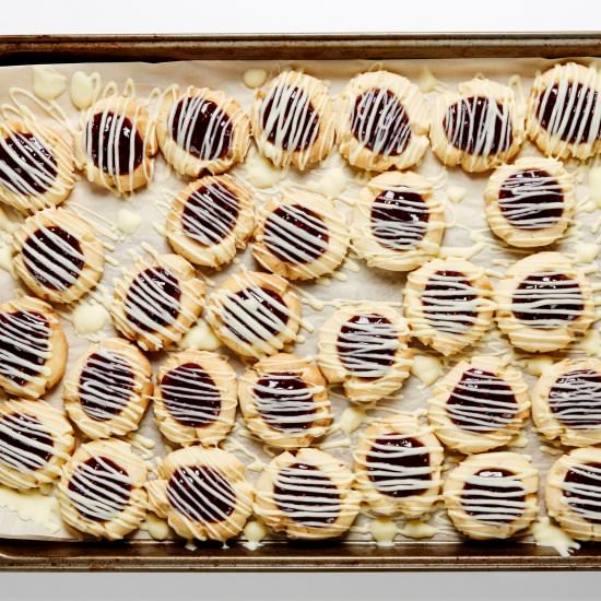 White Chocolate Thumbnail Cookies