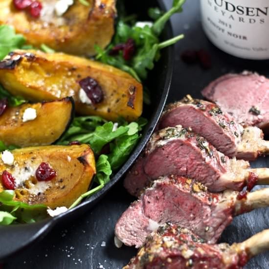 Roasted Acorn Squash & Grilled Lamb