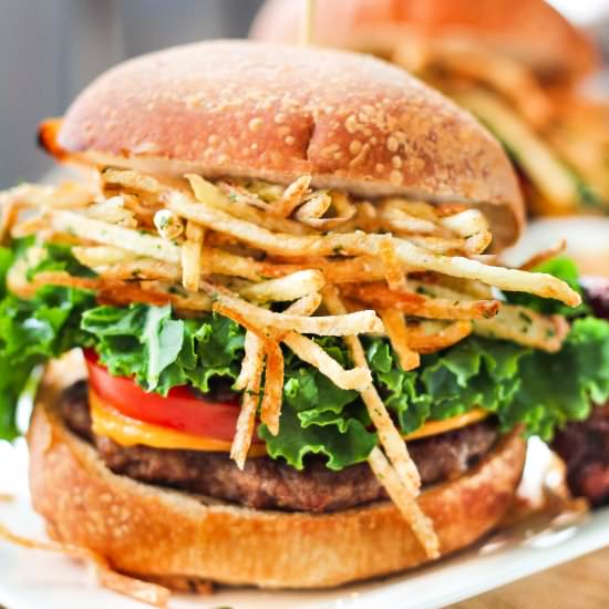 Shoestring Fries Beef Sliders