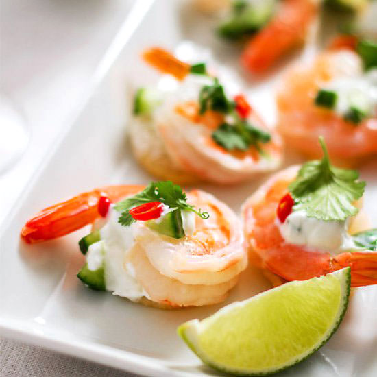 Mango Tzatziki Shrimp Bites