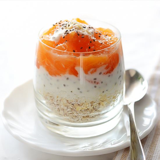 Persimmon Coconut Overnight Oats