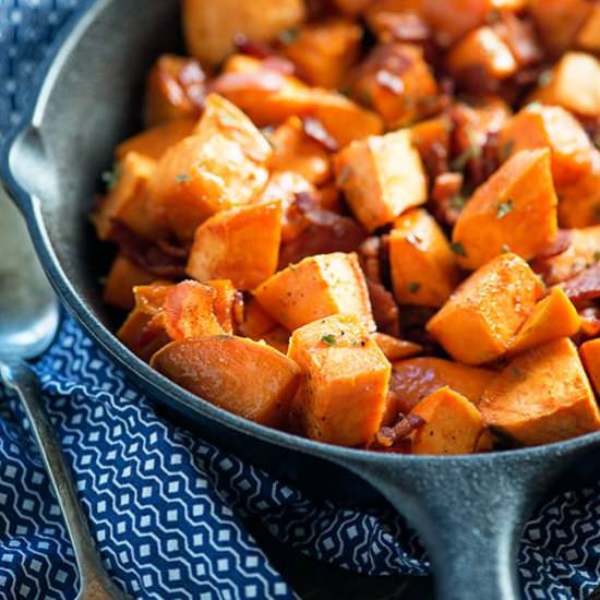 Maple Bacon Sweet Potatoes
