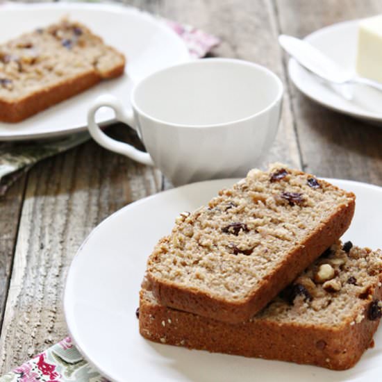 Cinnamon Applesauce Walnut Bread