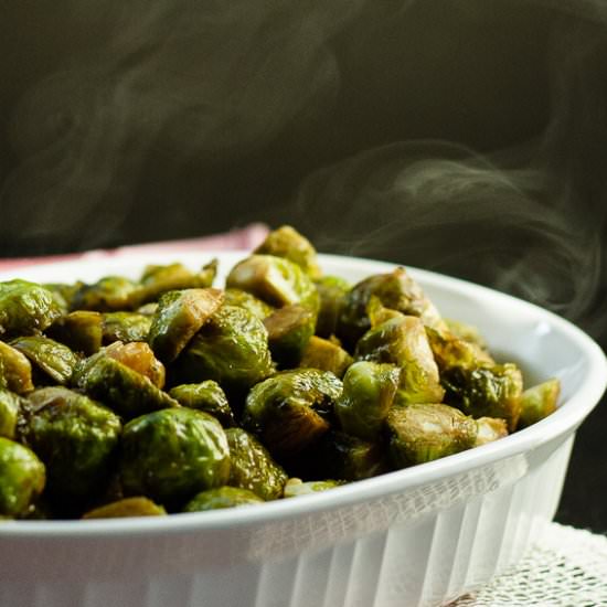 Maple Balsamic Brussels Sprouts