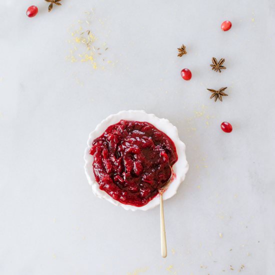 Fennel Spiced Cranberry Sauce
