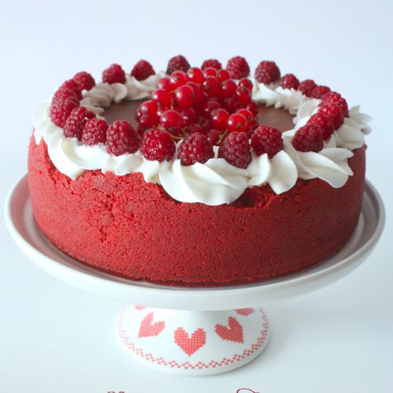 Cheesecake Red Velvet Raspberries