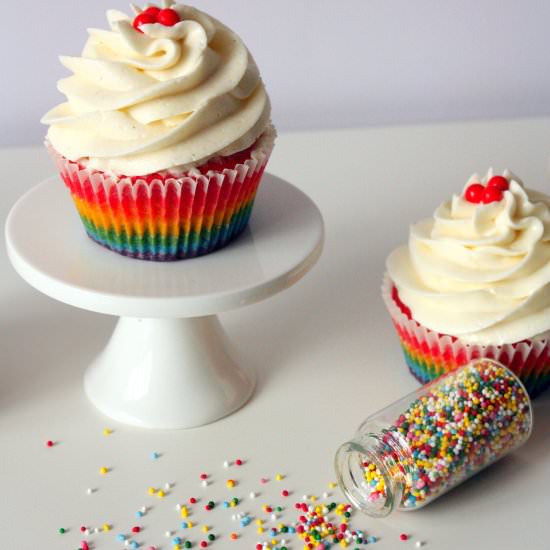 Rainbow Cupcake Cheesecake Frosting